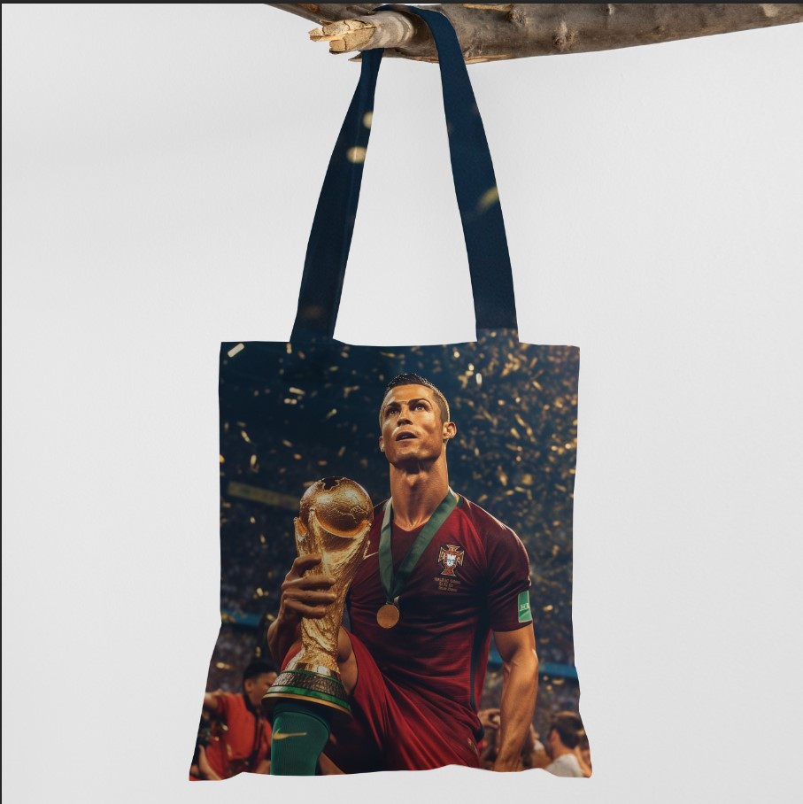 Сумка шопер еко "Криштіану Роналду гравець футбол кубок трофей"