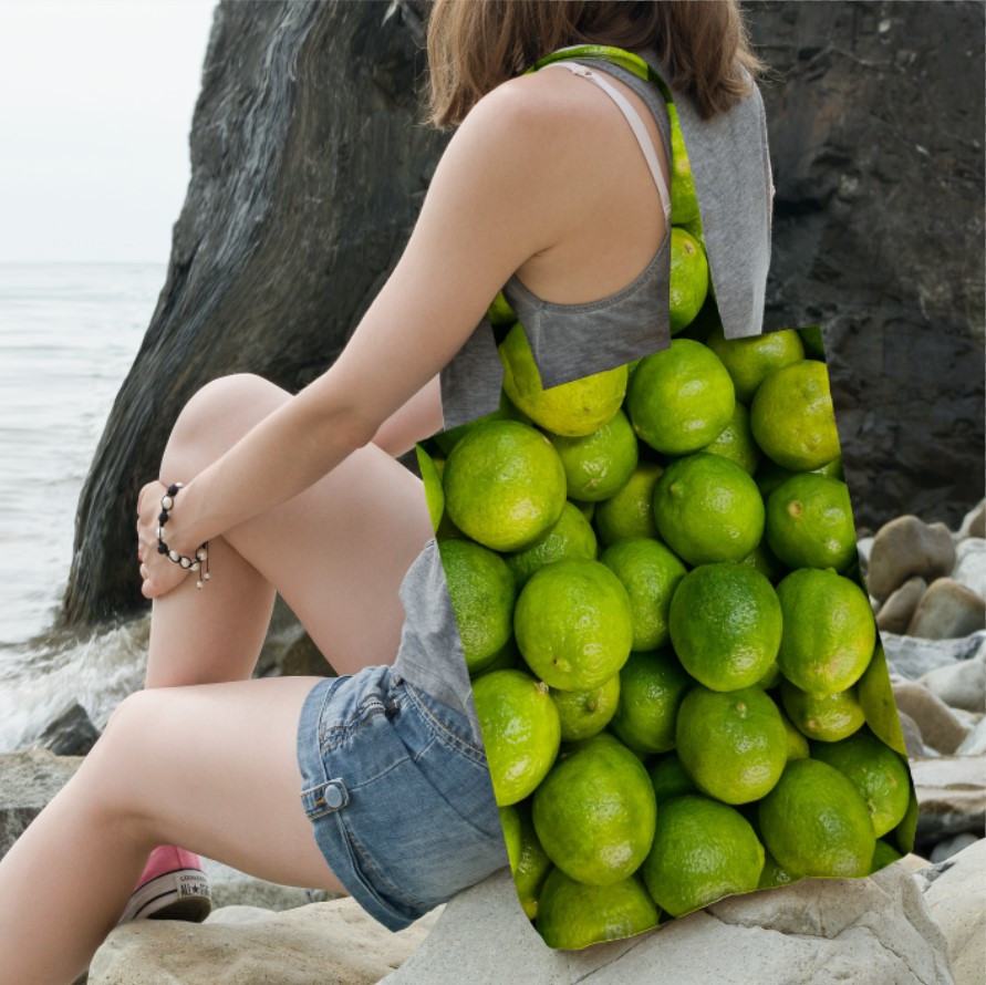 Сумка шопер еко "Лайм цитрус зелений"