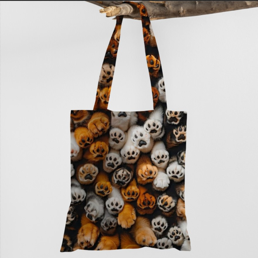 Сумка шопер еко "Лапки котів"