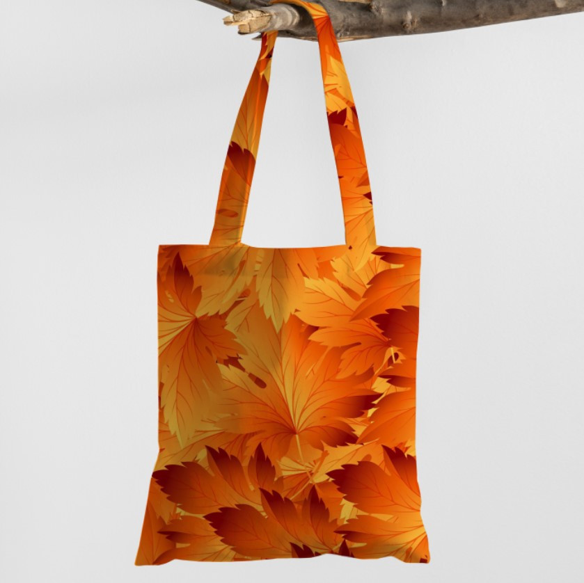 Сумка шопер еко "Листя візерунки осінь текстура клен"