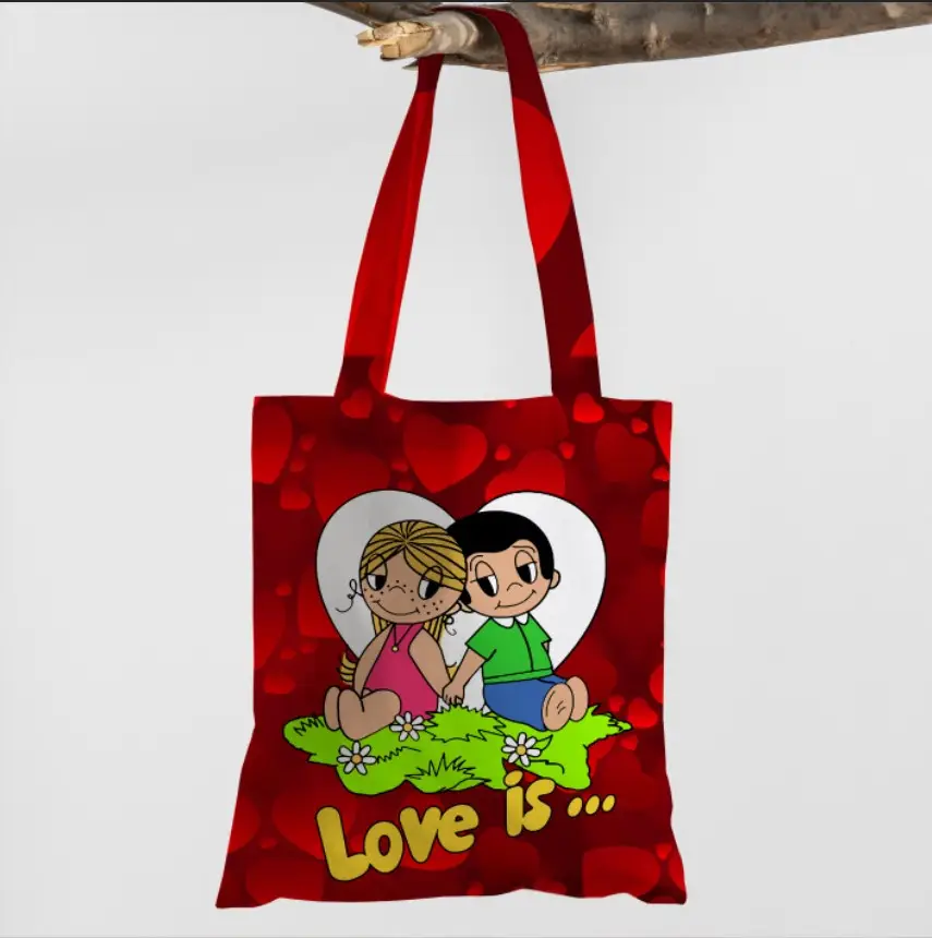 Сумка шопер еко "Love is серце"
