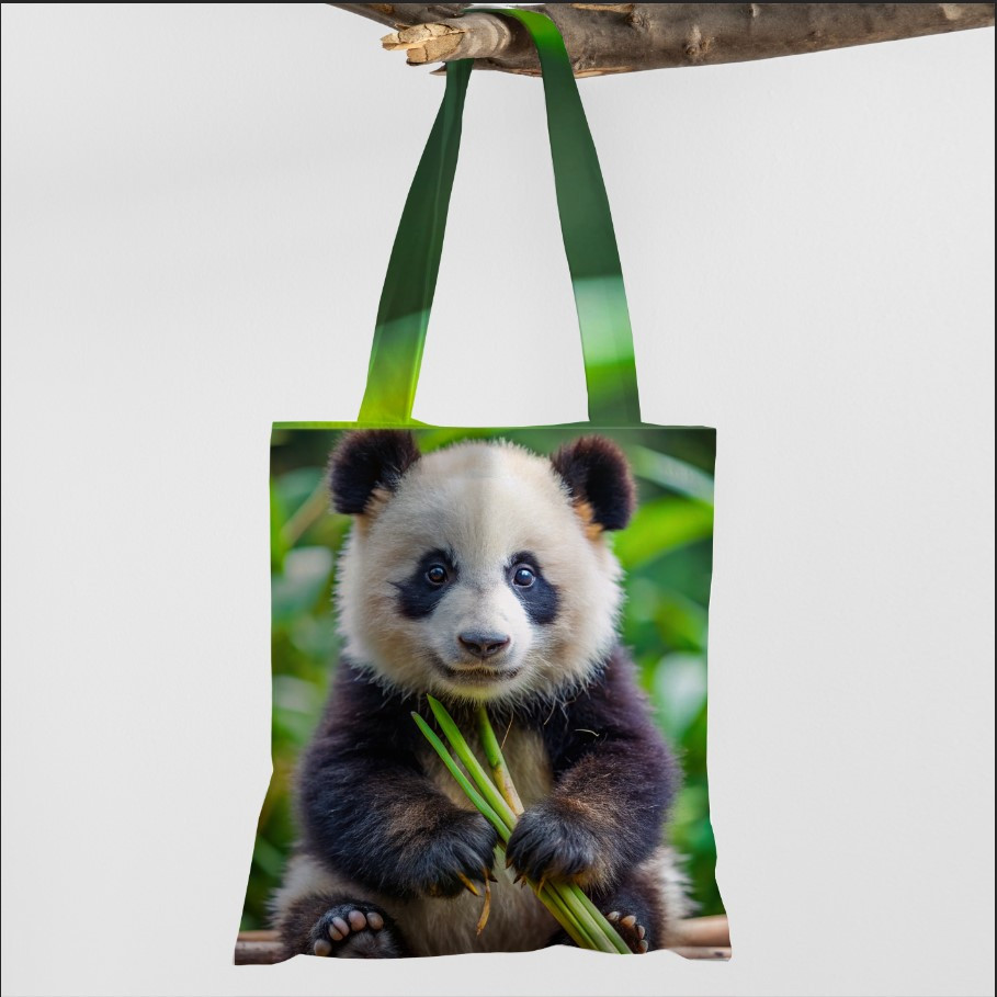 Сумка шопер еко "Панда на дереві тварина 1"
