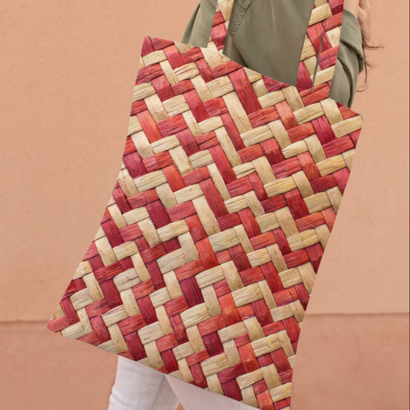 Сумка шопер еко "Плетіння з лози соломи текстура"