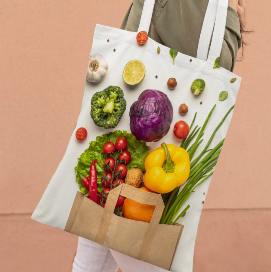 Сумка шопер еко "Продукти пакет овочі фрукти"