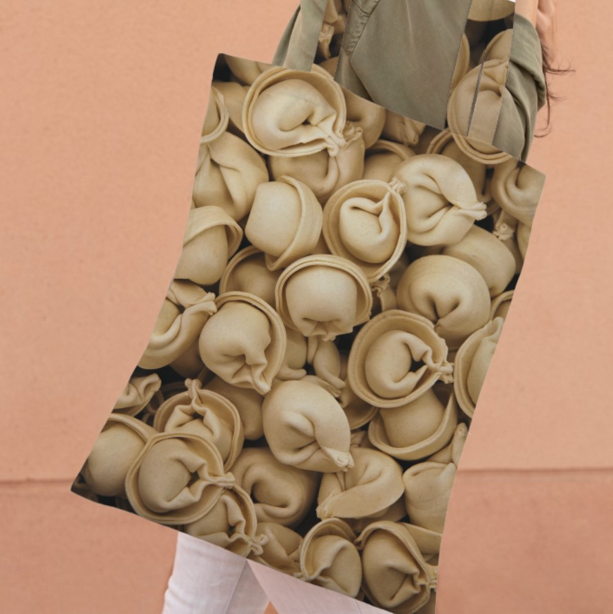 Сумка шопер еко "Равіолі пельмені їжа"