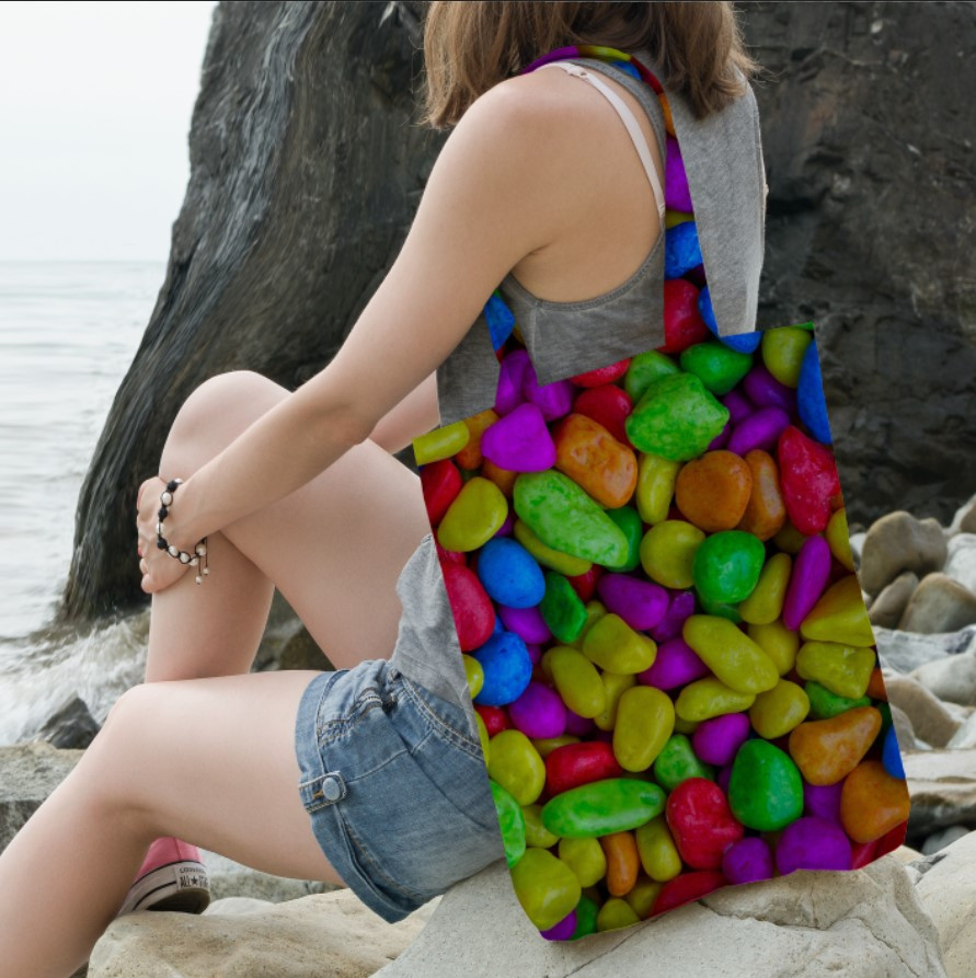 Сумка шопер еко "Різнокольорові каміння"