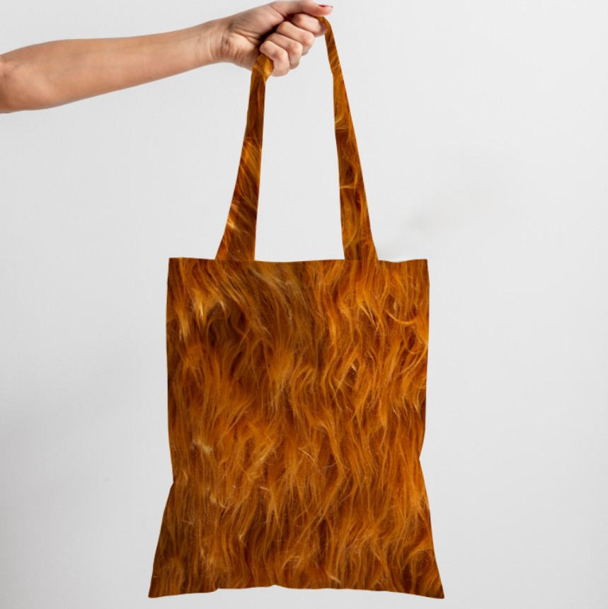 Сумка шопер еко "Руде хутро шерсть тварини"