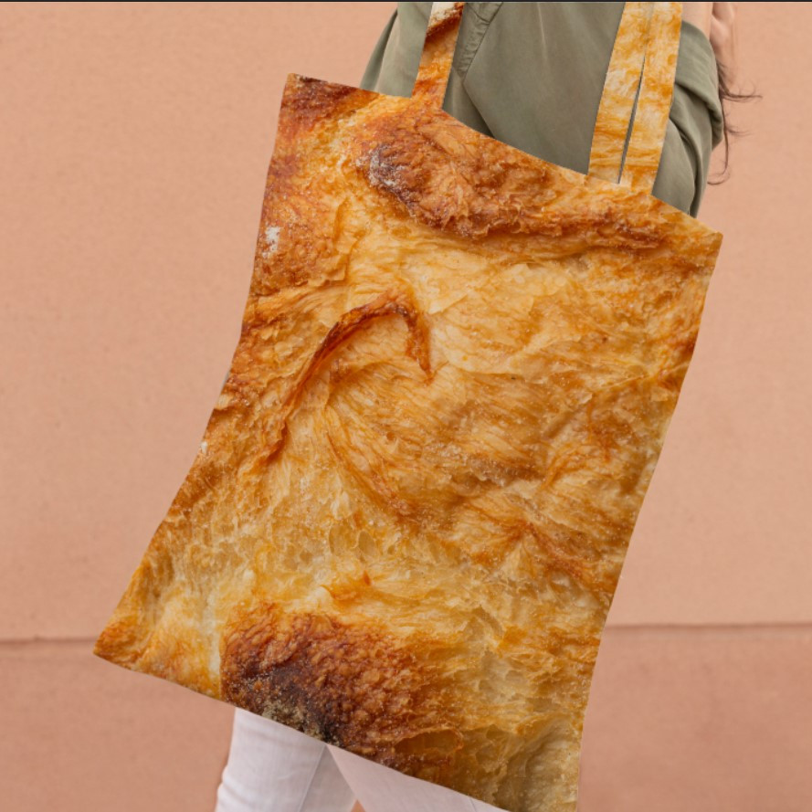 Сумка шопер еко "Скоринка хліба текстура"