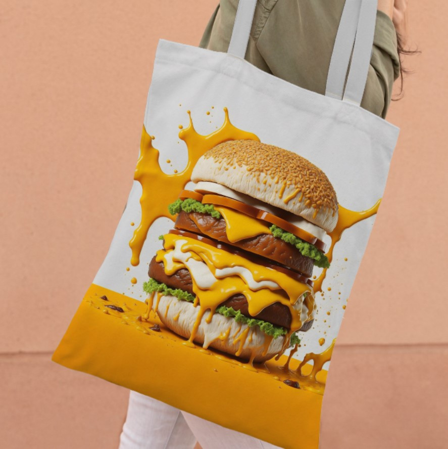 Сумка шопер еко "Соковитий бургер їжа"