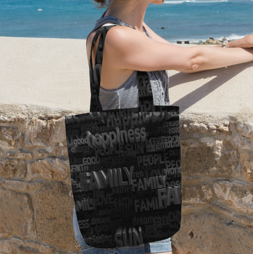 Сумка шопер еко "Текстура літер мотиваційна"