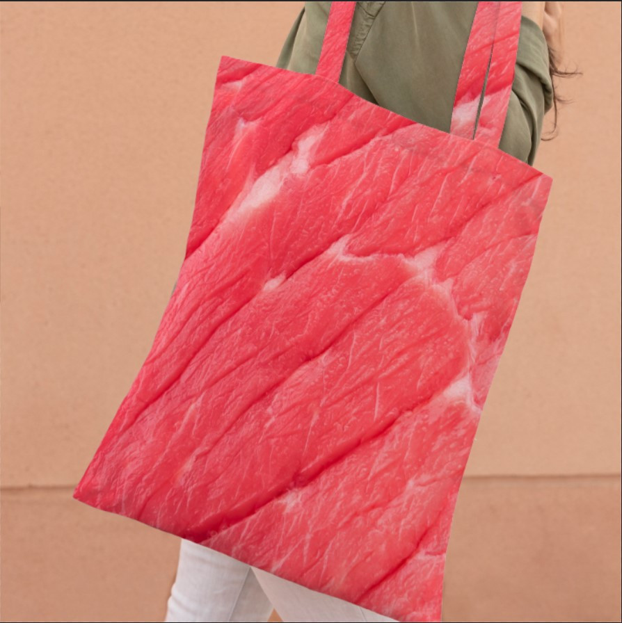 Сумка шопер еко "Текстура сирого м'яса"