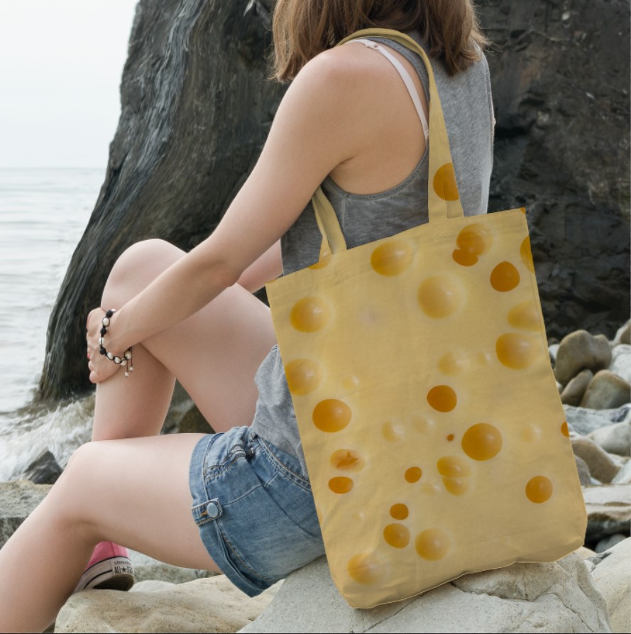 Сумка шопер еко "Текстура сиру їжа 1"