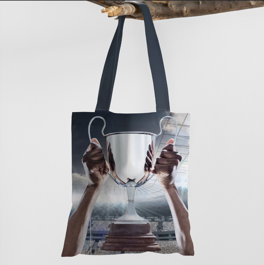 Сумка шопер еко "Футбол кубок переможець руки стадіон"