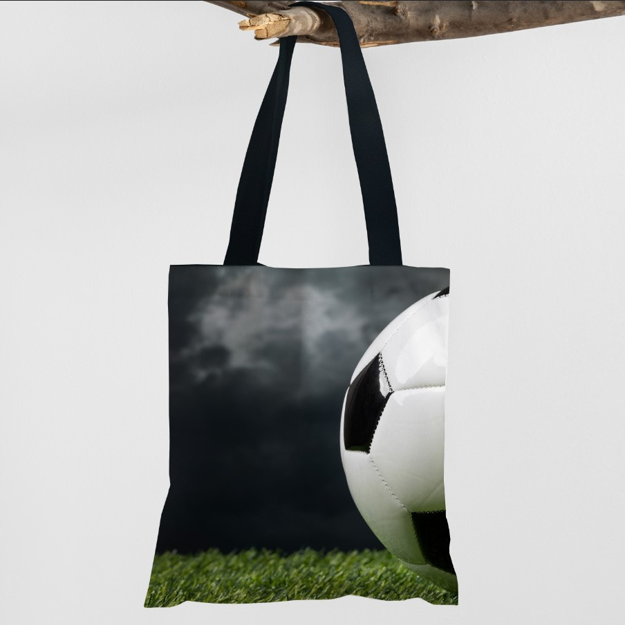 Сумка шопер еко "Футбол спорт фанат м'яч газон трава поле"
