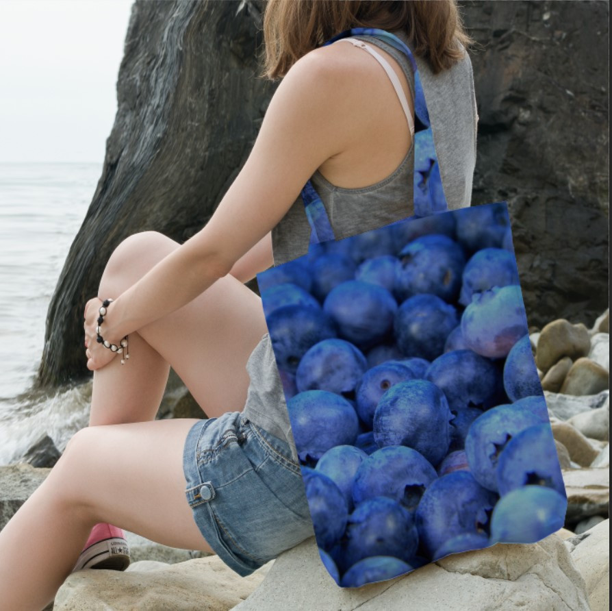 Сумка шопер еко "Чорниця лохина ягоди"