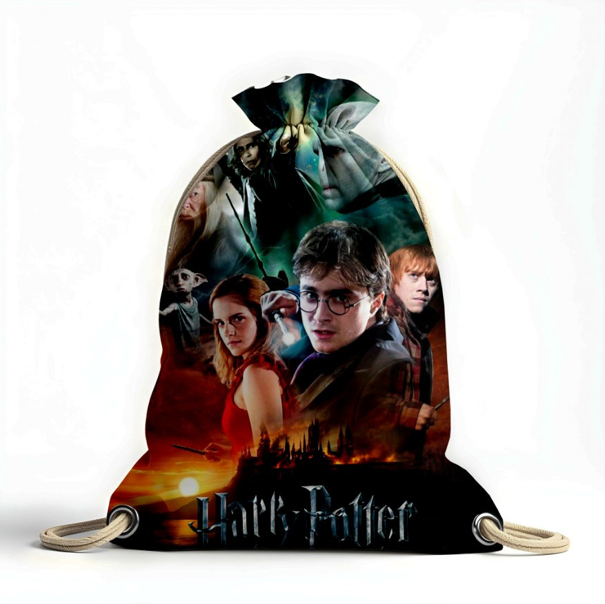 Рюкзак мішок "Гаррі Поттер Герміона Рон Доббі 2"