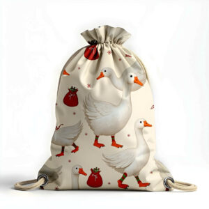 Рюкзак мішок "Гуси арт новорічні різдвяні"