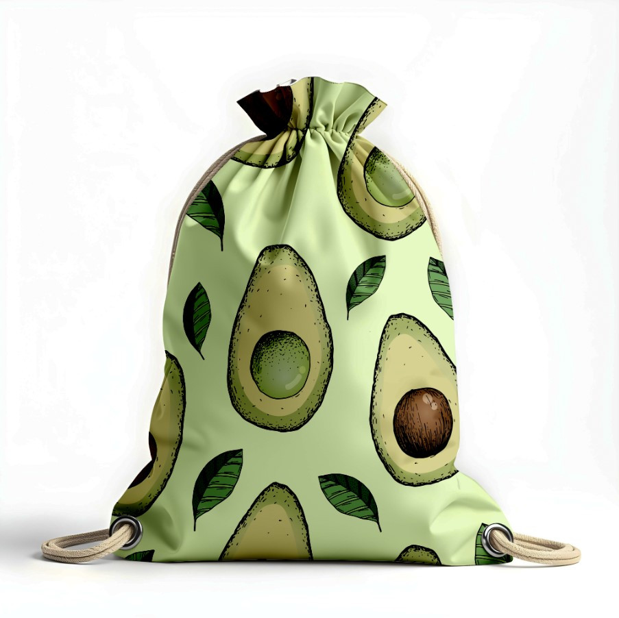 Рюкзак мішок "Авокадо зелені листя"