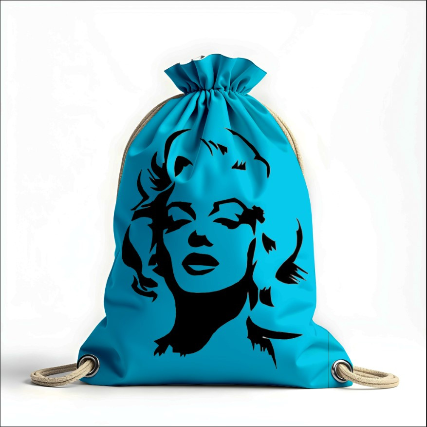 Рюкзак мішок з 3D принтом " Мерелін Монро акторка арт"