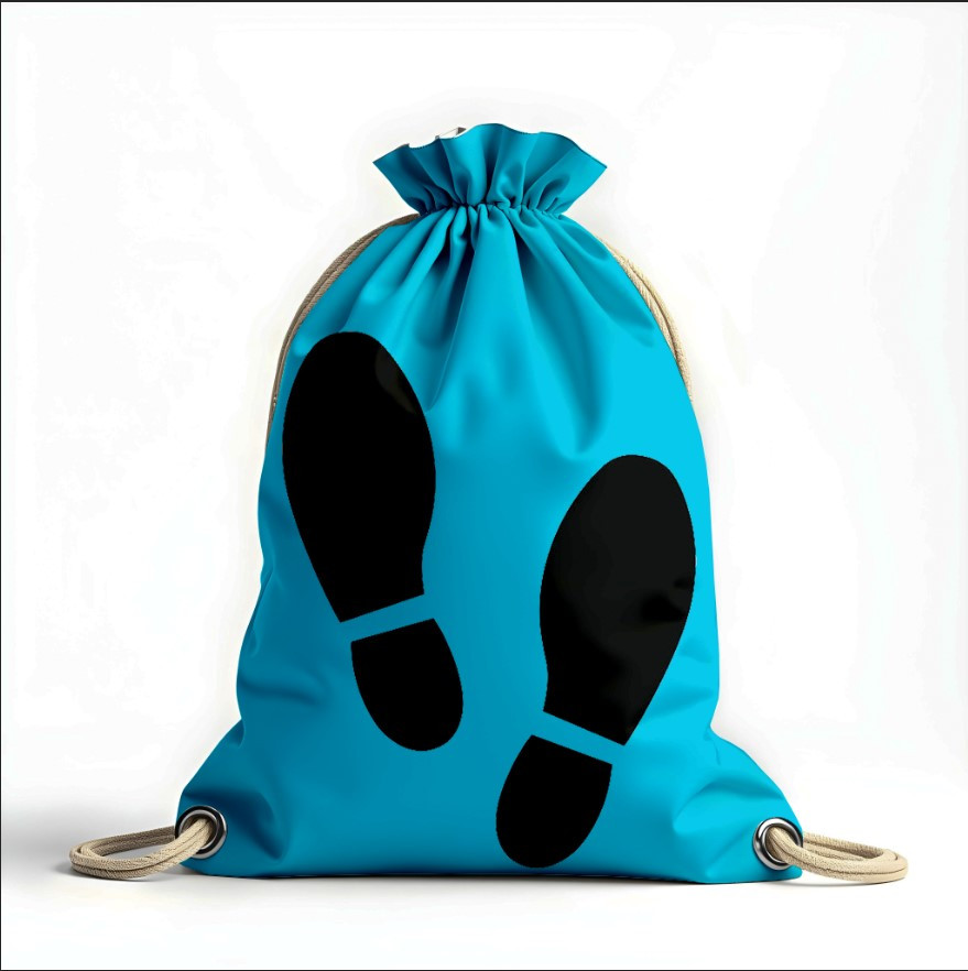 Рюкзак мішок з 3D принтом " відбиток взуття арт"