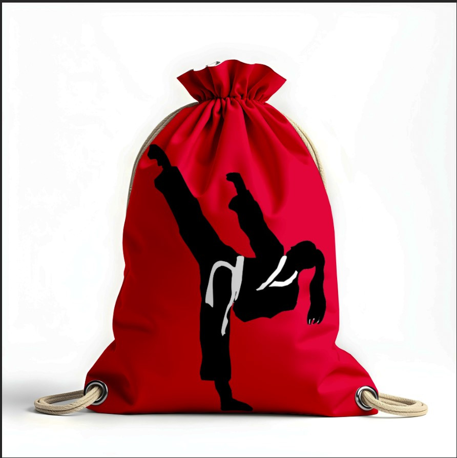 Рюкзак мішок з 3D принтом " карате дівчина арт спорт"