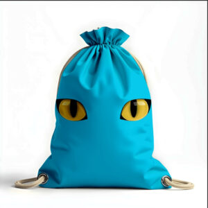 Рюкзак мішок з 3D принтом " очі кота арт"