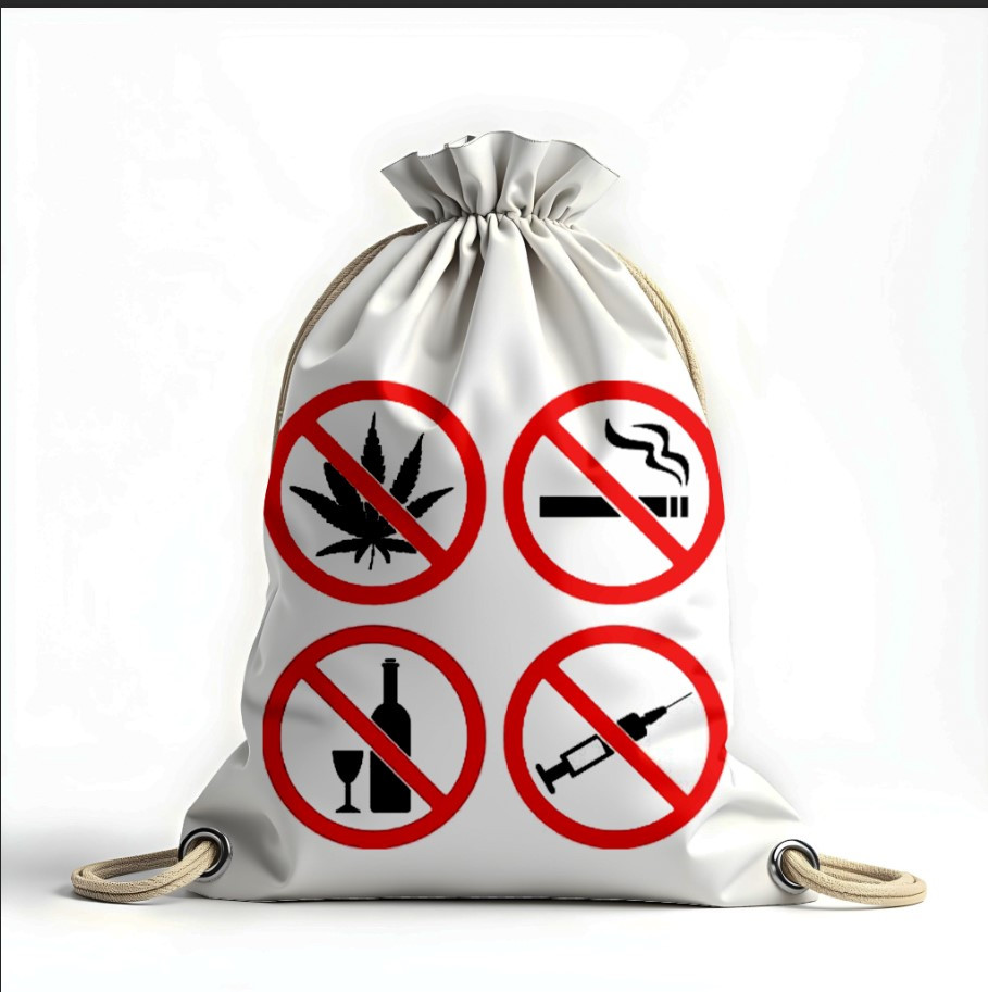 Рюкзак мішок з 3D принтом " заборона знак здоров'я спорт фітнес"