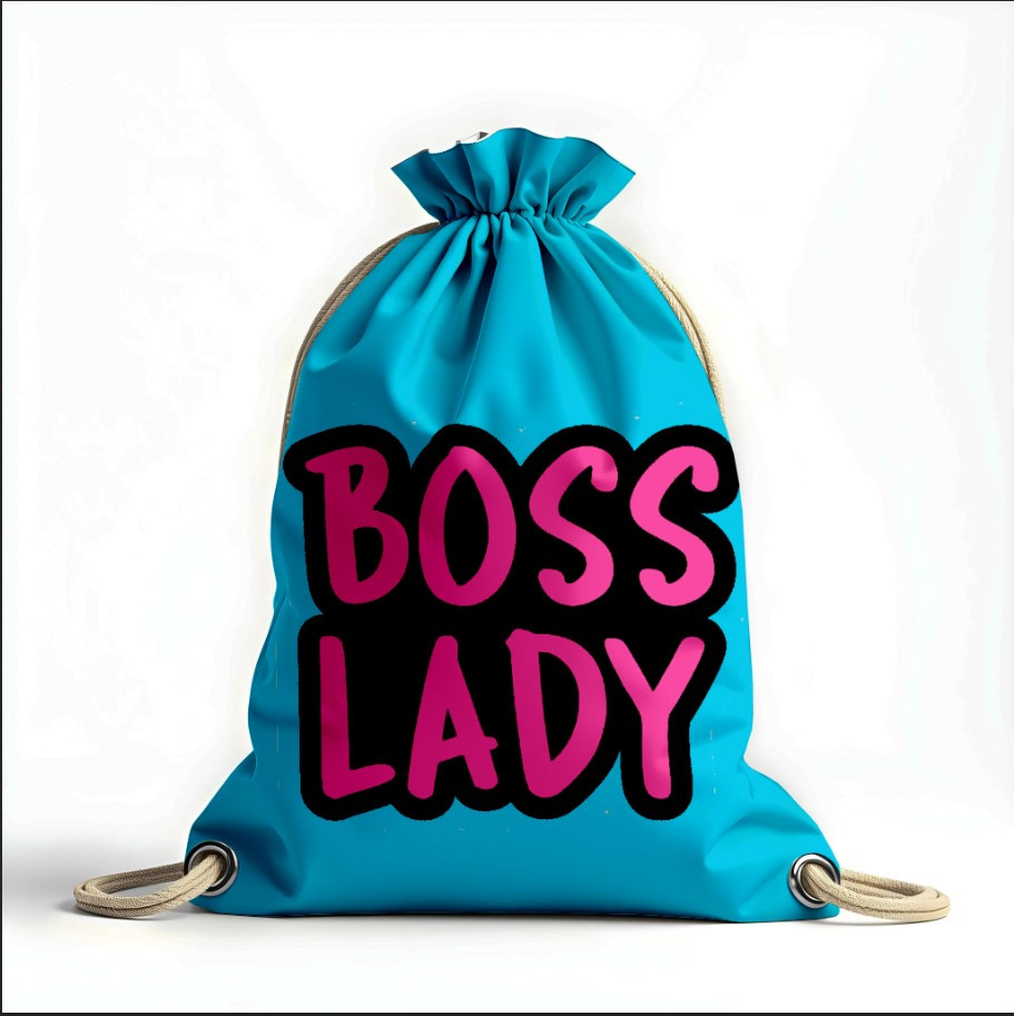 Рюкзак мішок з 3D принтом " надпис Леді Бос"