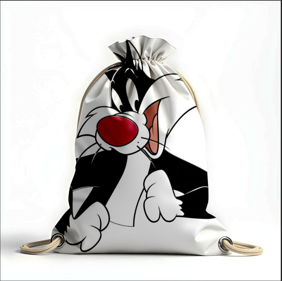 Рюкзак мішок з 3D принтом " кіт Сільвестр мультик"