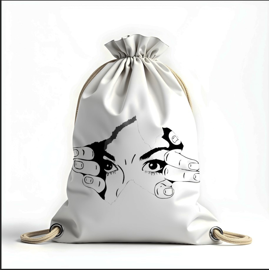Рюкзак мішок "Дівчина розриває мішок"