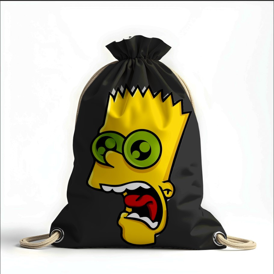 Рюкзак мішок з 3D принтом " Барт Сімпсон мультик"