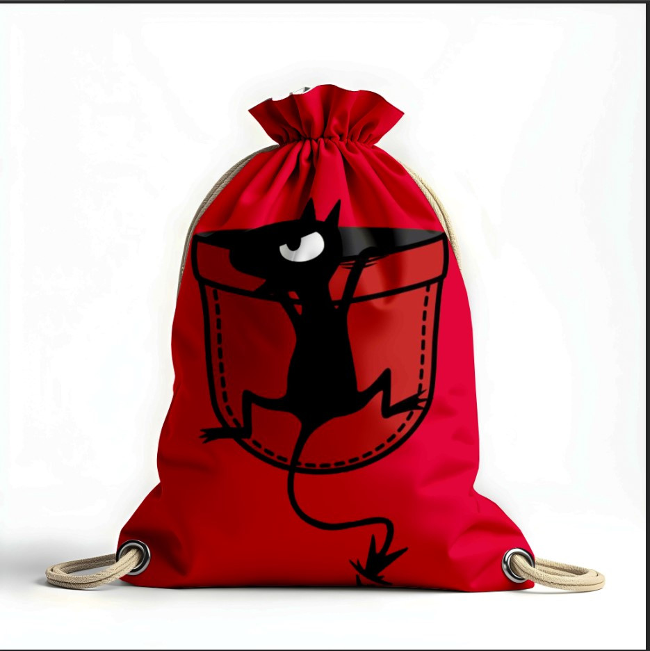 Рюкзак мішок з 3D принтом " мультяшний демон монстр кишеня"