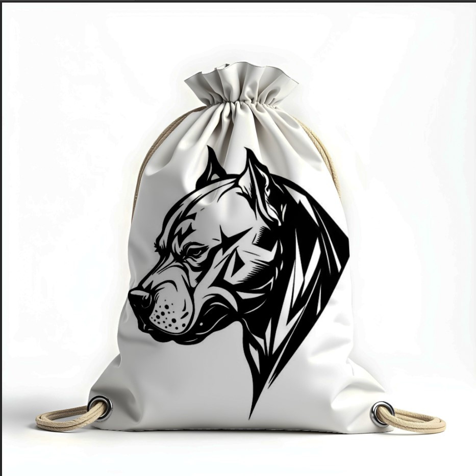 Рюкзак мішок з 3D принтом " Пітбуль собака арт"