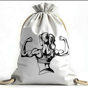 Рюкзак мішок з 3D принтом " фітнес дівчина спорт"