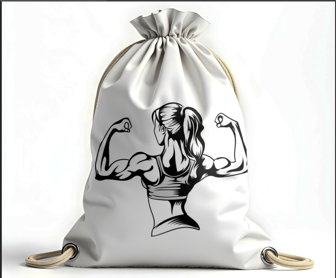 Рюкзак мішок з 3D принтом " фітнес дівчина спорт"