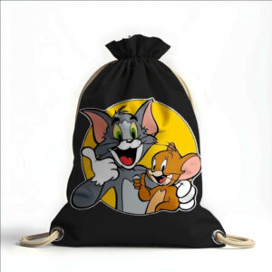 Рюкзак мішок з 3D принтом "Том і Джері мультик"