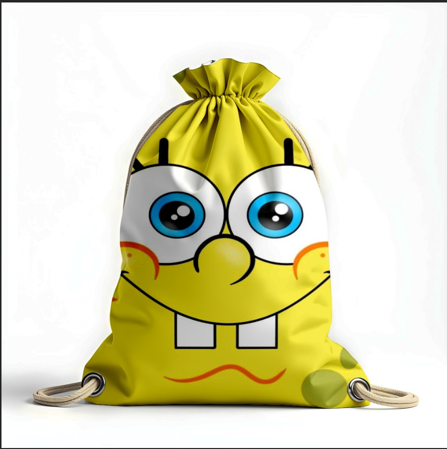 Рюкзак мішок з 3D принтом "Спанч Боб мультик"