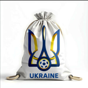 Рюкзак мішок з 3D принтом "Герб України футбол збірна"