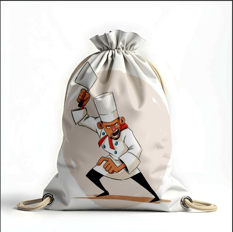 Рюкзак мішок з 3D принтом "Кухар мультик"