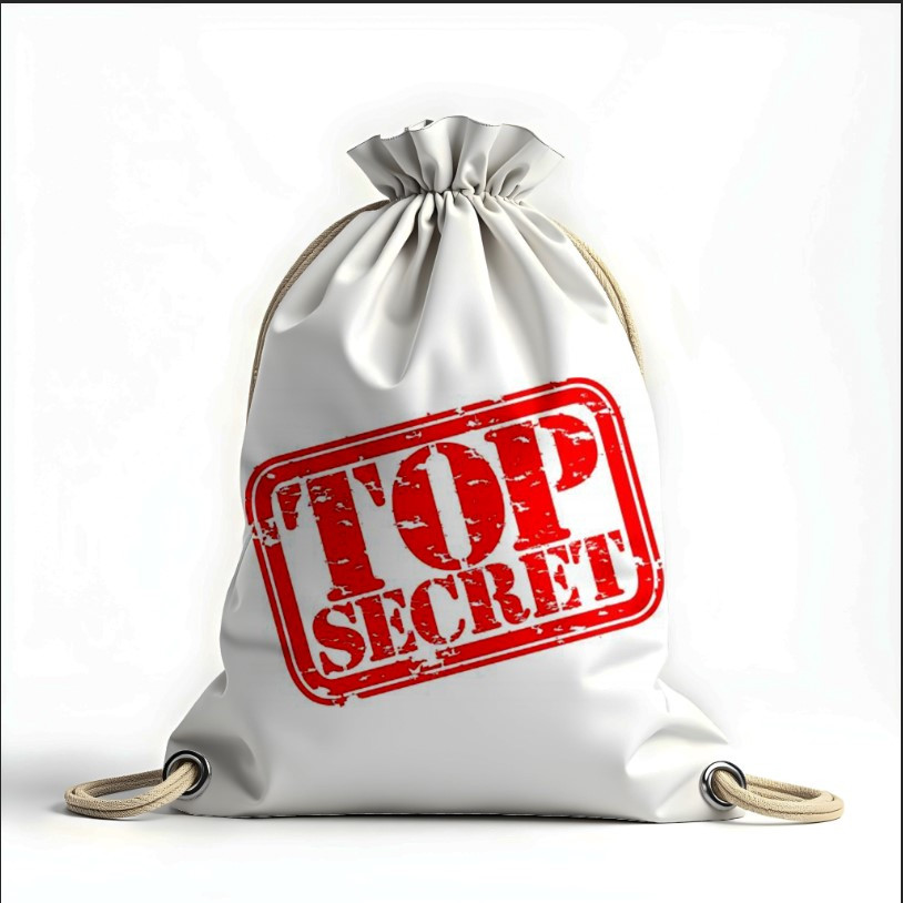 Рюкзак мішок з 3D принтом "Секрет надпис Top Secret"