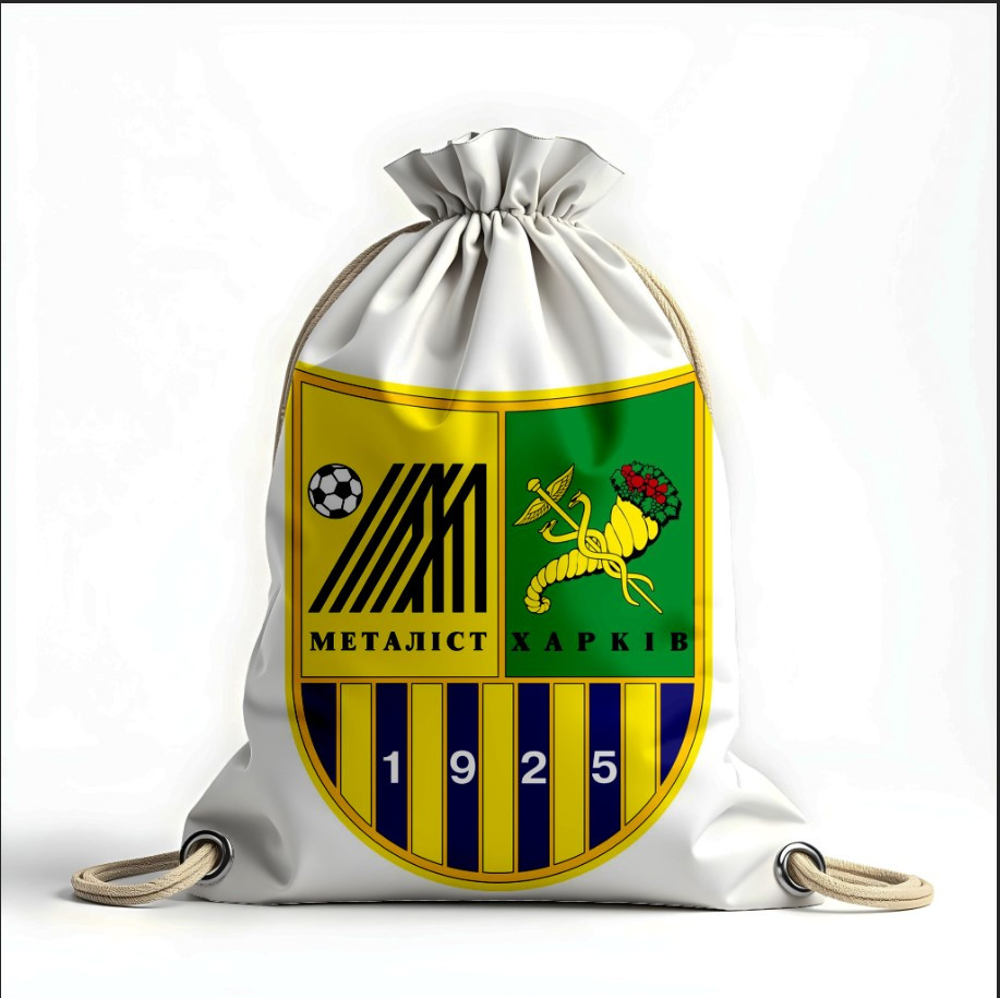 Рюкзак мішок з 3D принтом "Металіст клуб футбол емблема"