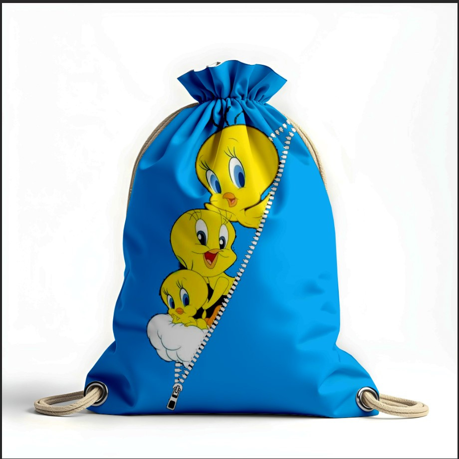 Рюкзак мішок з 3D принтом "Кенар Твіті мультик"