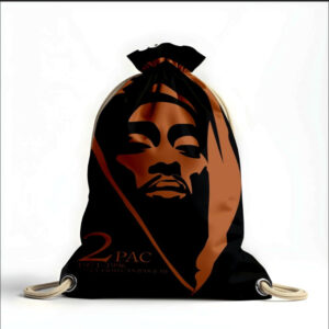Рюкзак мішок з 3D принтом "Тупак виконавець репер арт"