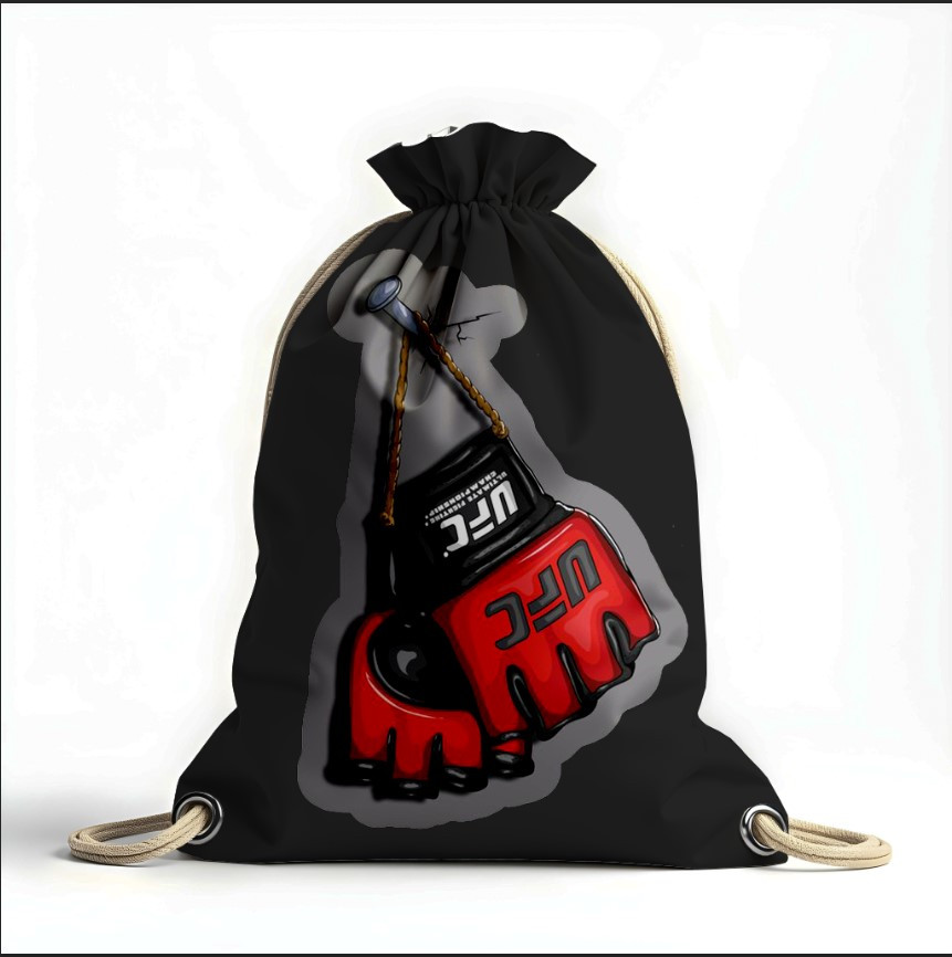 Рюкзак мішок з 3D принтом "Перчатки бої без правил ЮФС спорт"