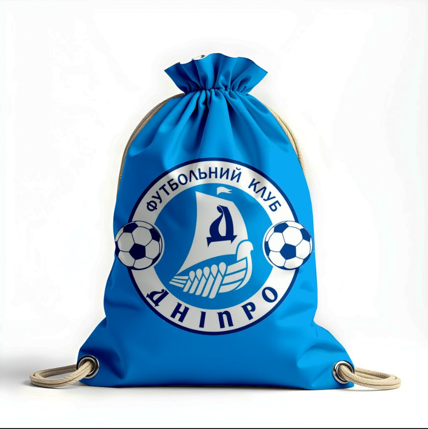 Рюкзак мішок з 3D принтом "Дніпро клуб футбол емблема"