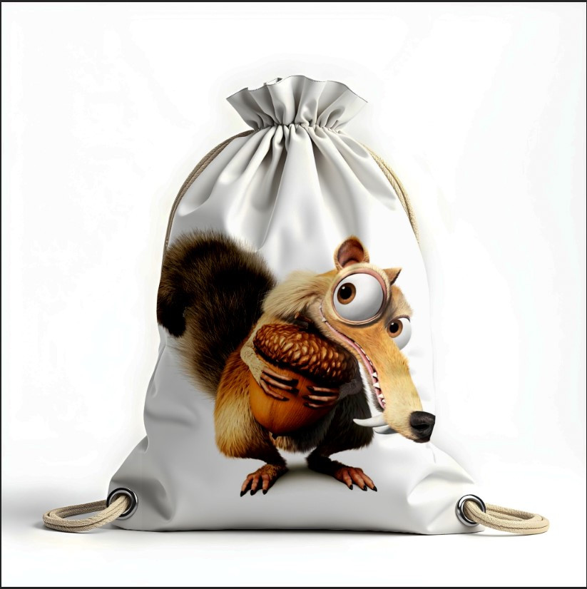 Рюкзак мішок з 3D принтом "Білка мультик горіх Льодовиковий період"