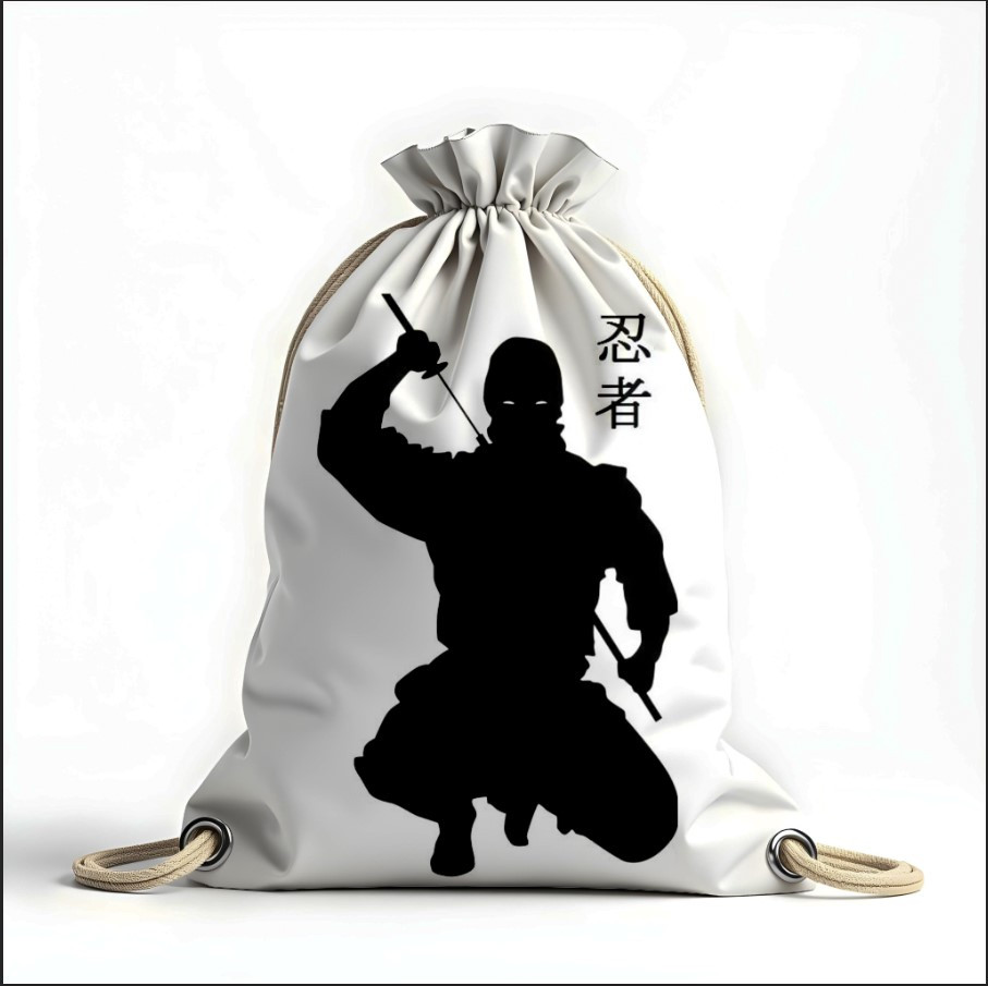 Рюкзак мішок з 3D принтом "Воїн ніндзя Японія тінь"