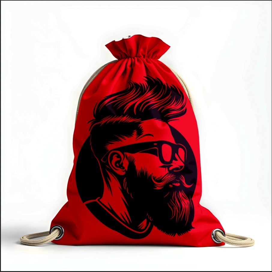 Рюкзак мішок з 3D принтом "Барбер борода"