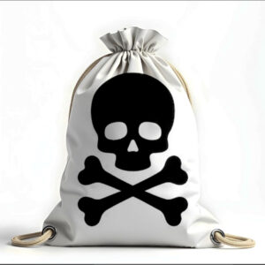 Рюкзак мішок з 3D принтом "Череп кістки пірат знак 1"