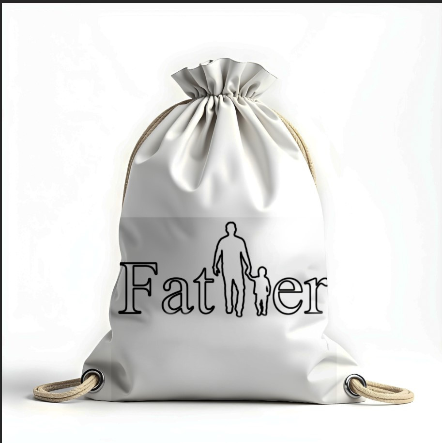 Рюкзак мішок з 3D принтом "Батько тато надпис"